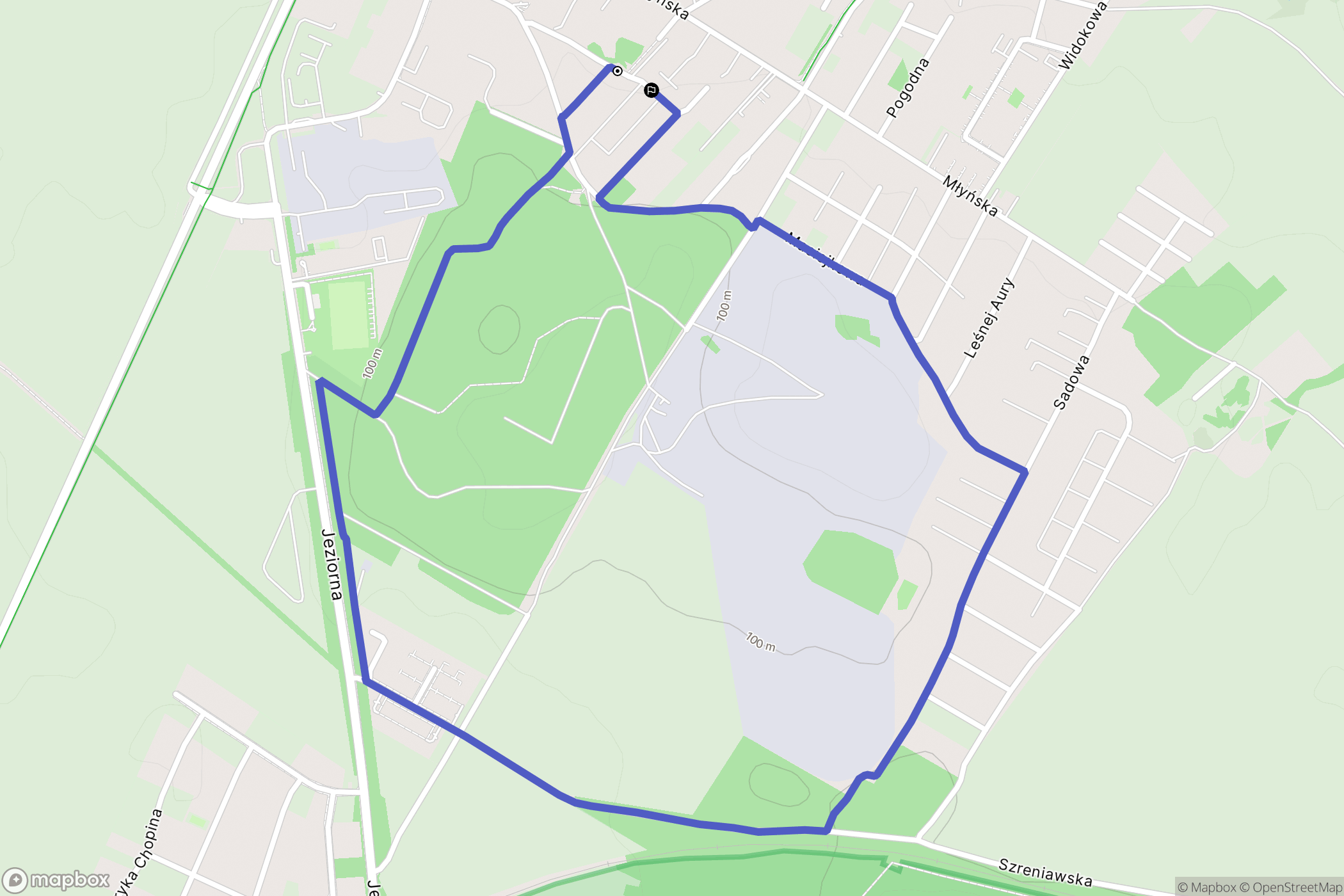Komorniki: mapa trasy - Poland