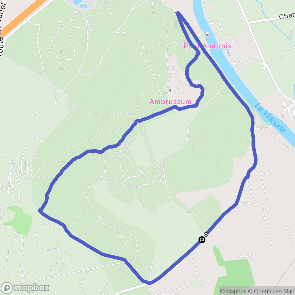 Lunel : carte du parcours de randonnée - France