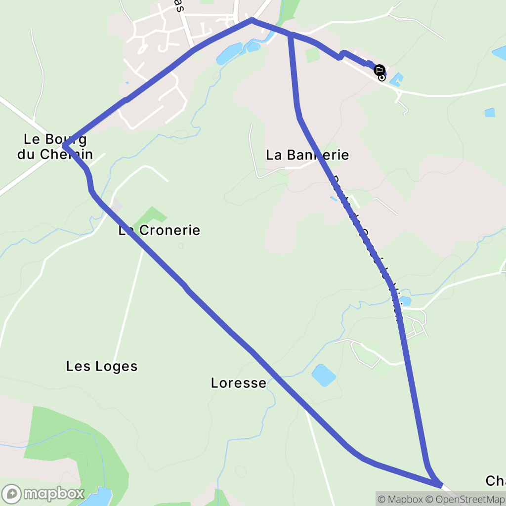 Montjean : carte du parcours de randonnée - France