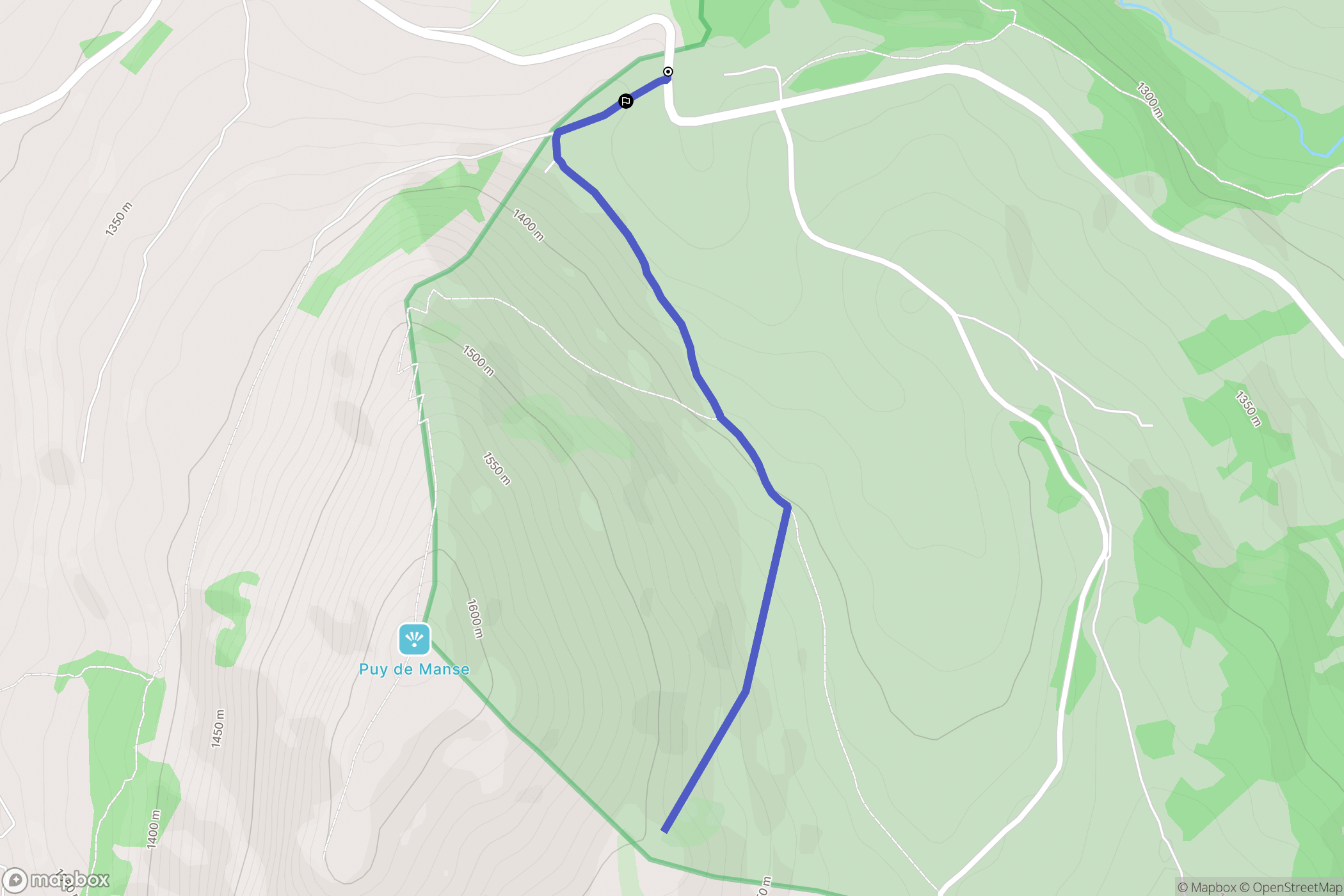 Ancelle : carte du parcours de randonnée - France