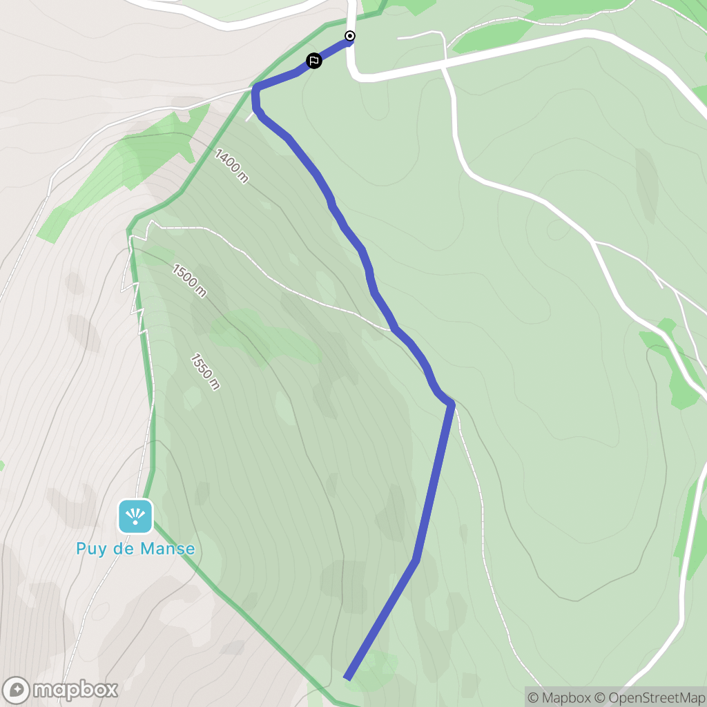 Ancelle : carte du parcours de randonnée - France