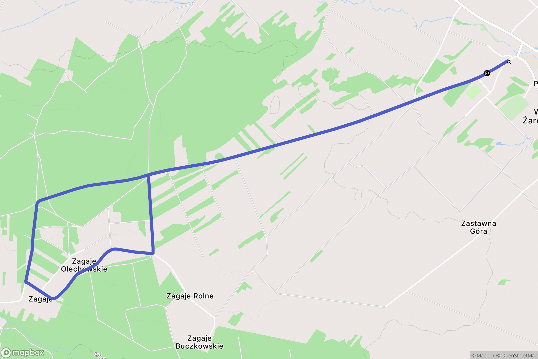 Wola Zarczycka: mapa trasy - Poland