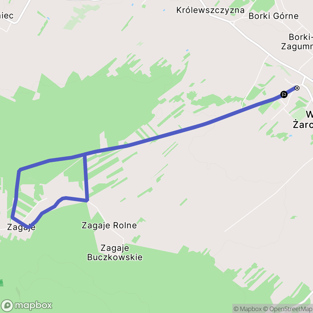 Wola Zarczycka: mapa trasy - Poland