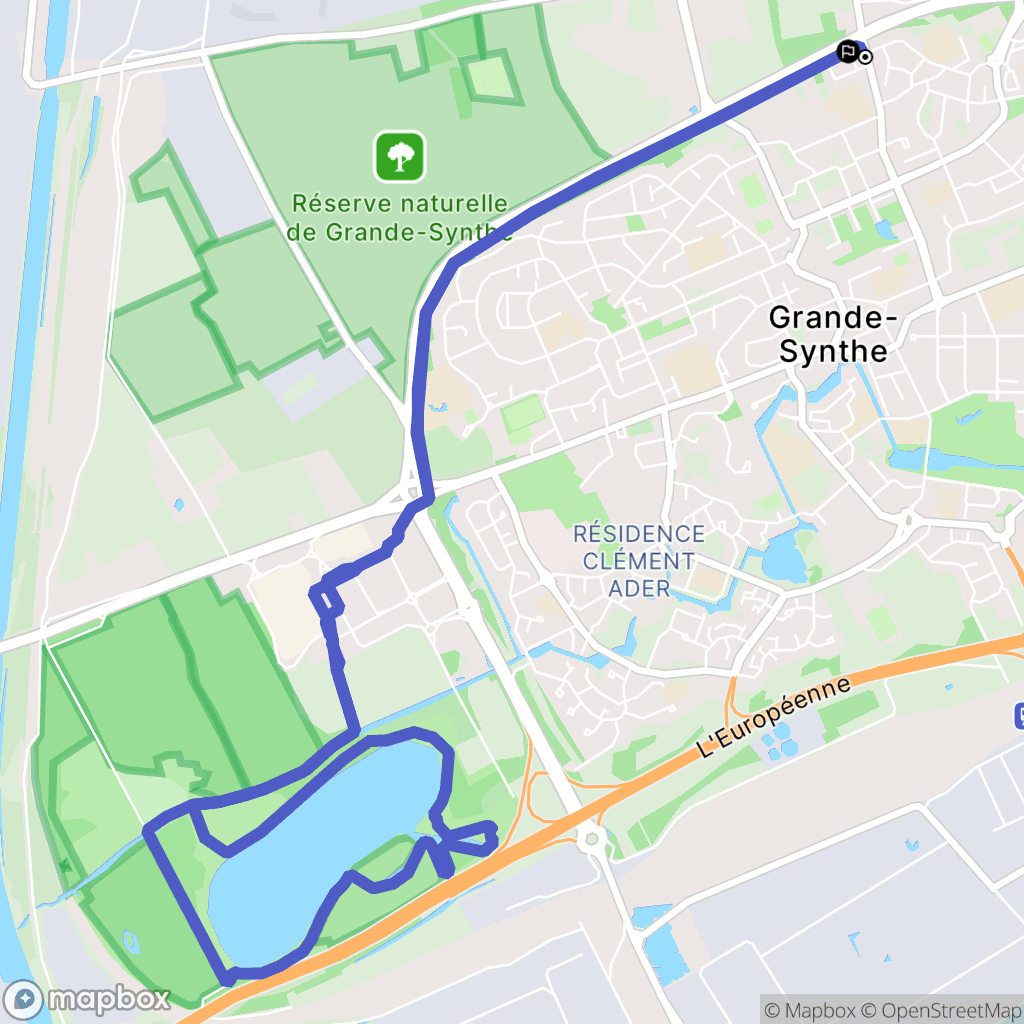 Grande-Synthe : carte du parcours de randonnée - France