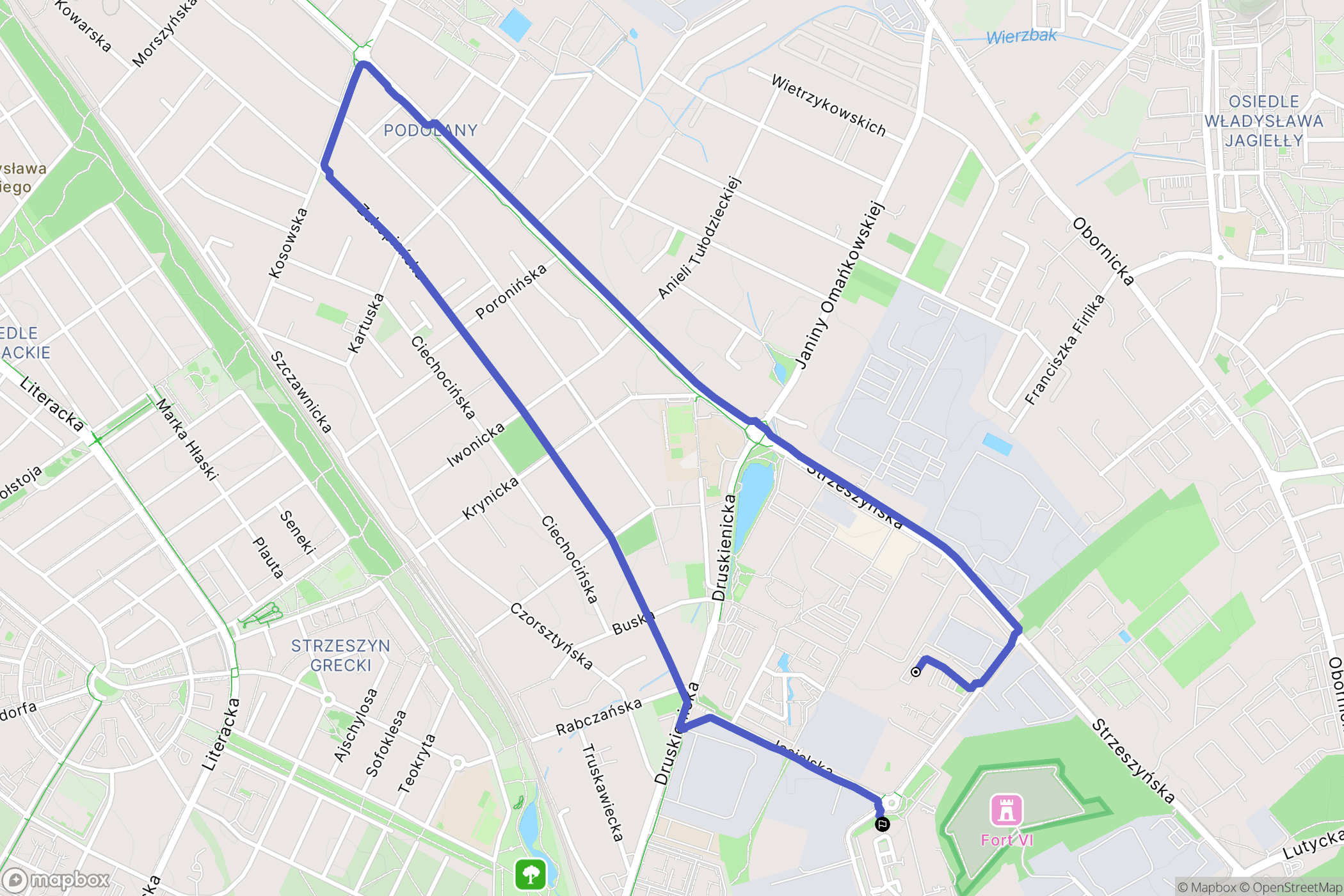Poznań: mapa trasy - Poland