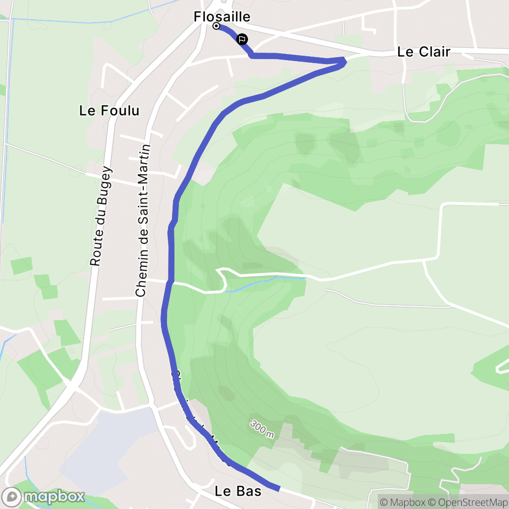 Saint-Savin : carte du parcours de randonnée - France