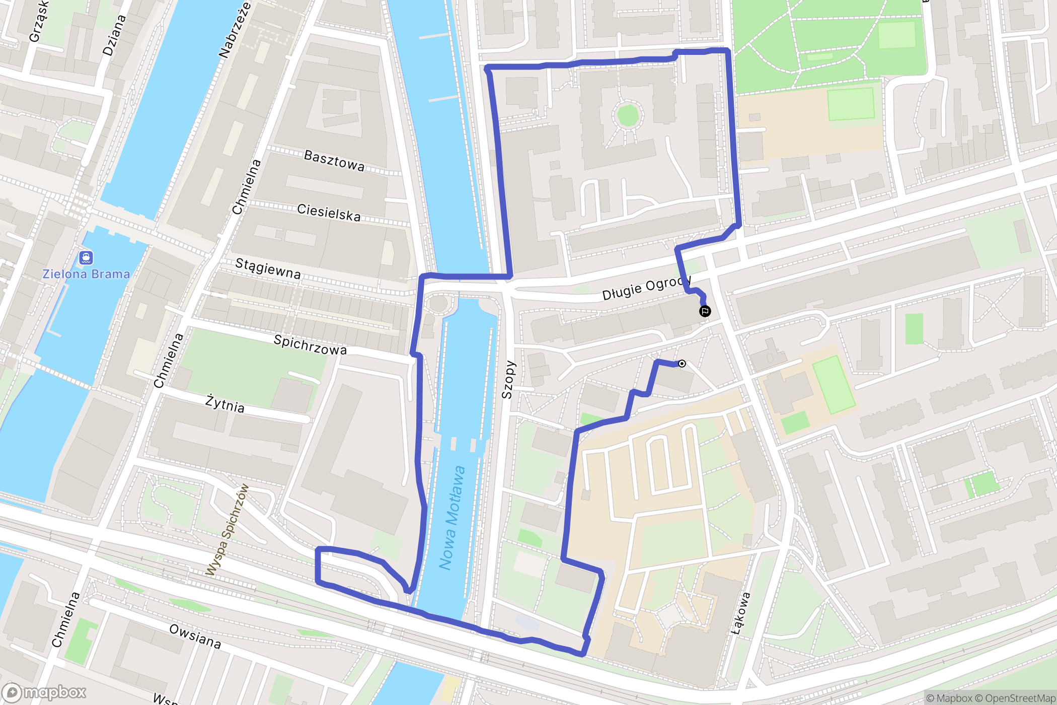 Gdańsk: mapa trasy - Poland