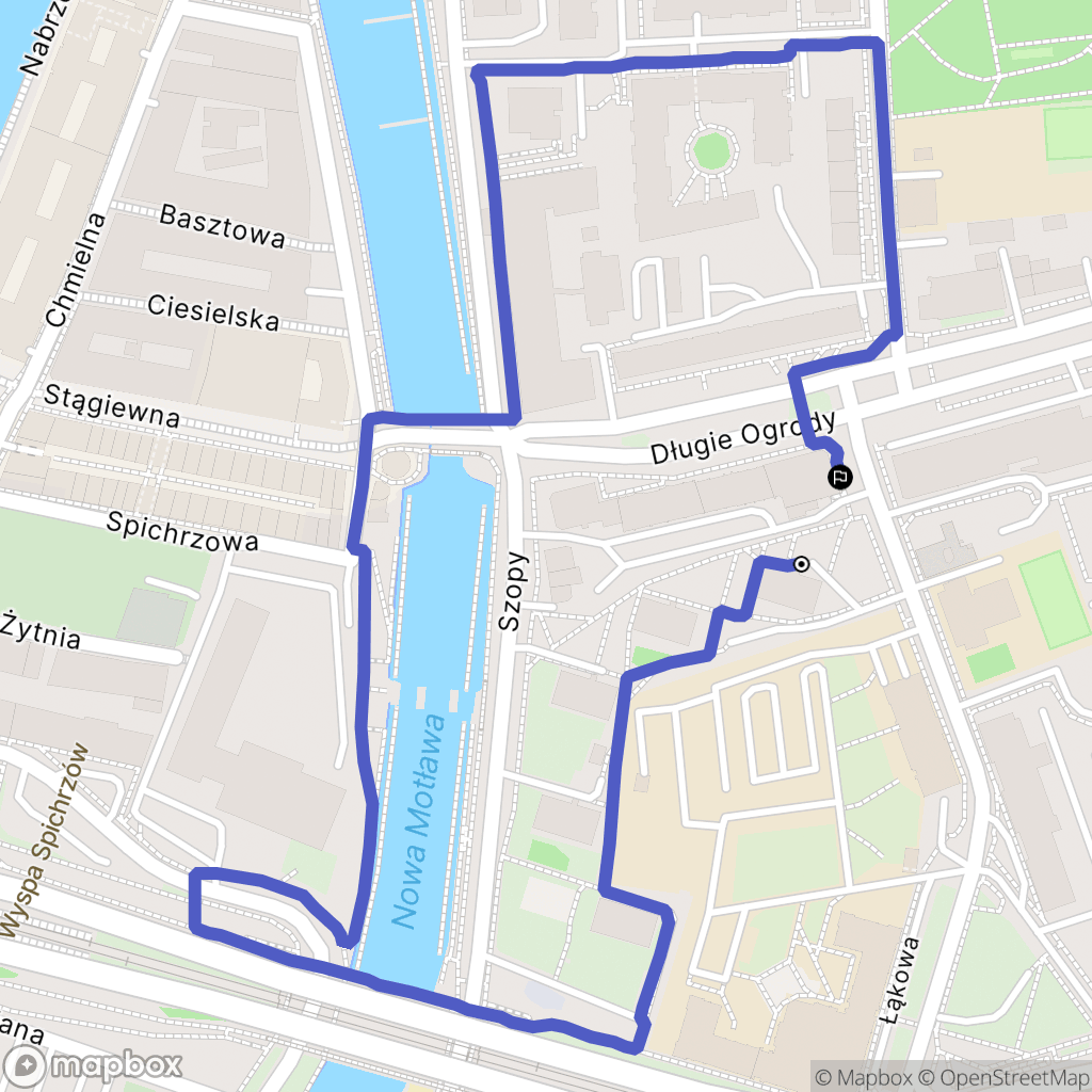 Gdańsk: mapa trasy - Poland