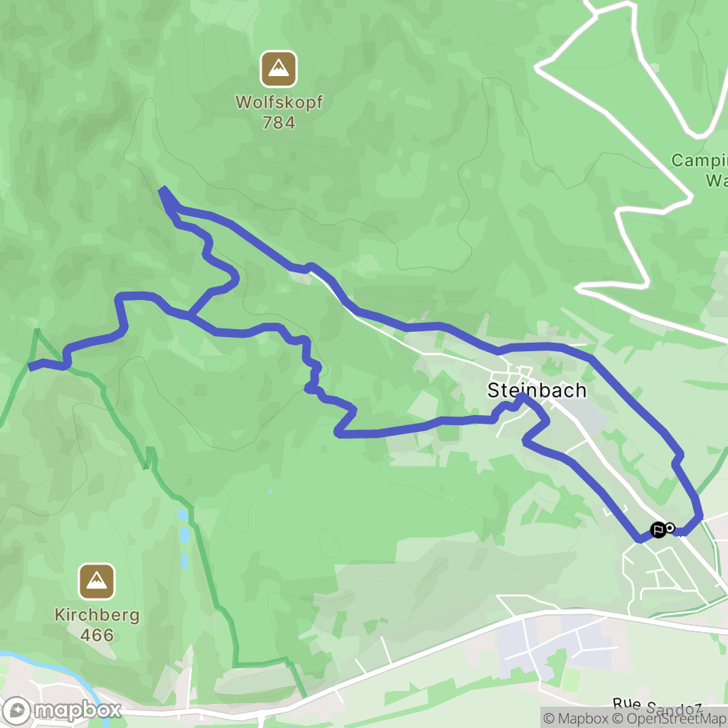 Steinbach : carte du parcours de randonnée - France
