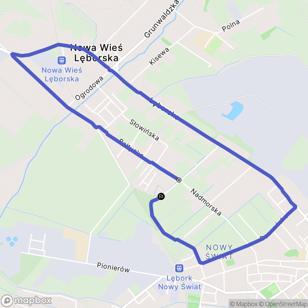 Lębork: mapa trasy - Poland