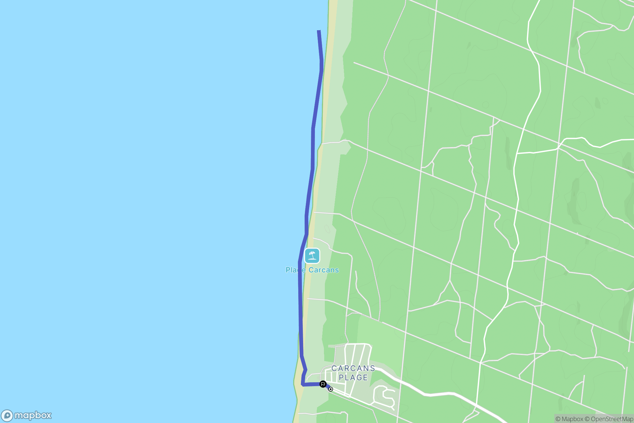 Carcans : carte du parcours de randonnée - France