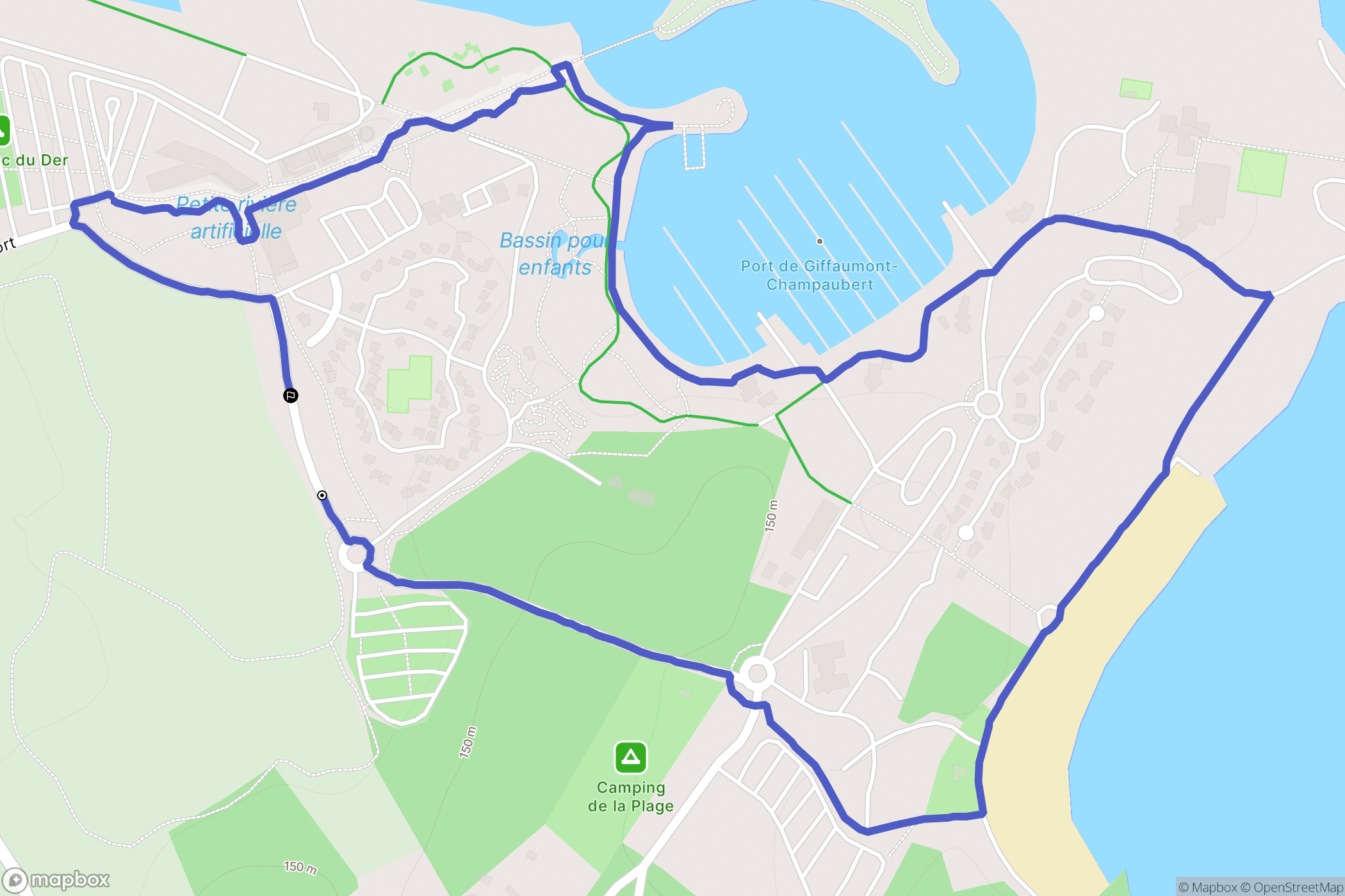 Giffaumont-Champaubert : carte du parcours de randonnée - France
