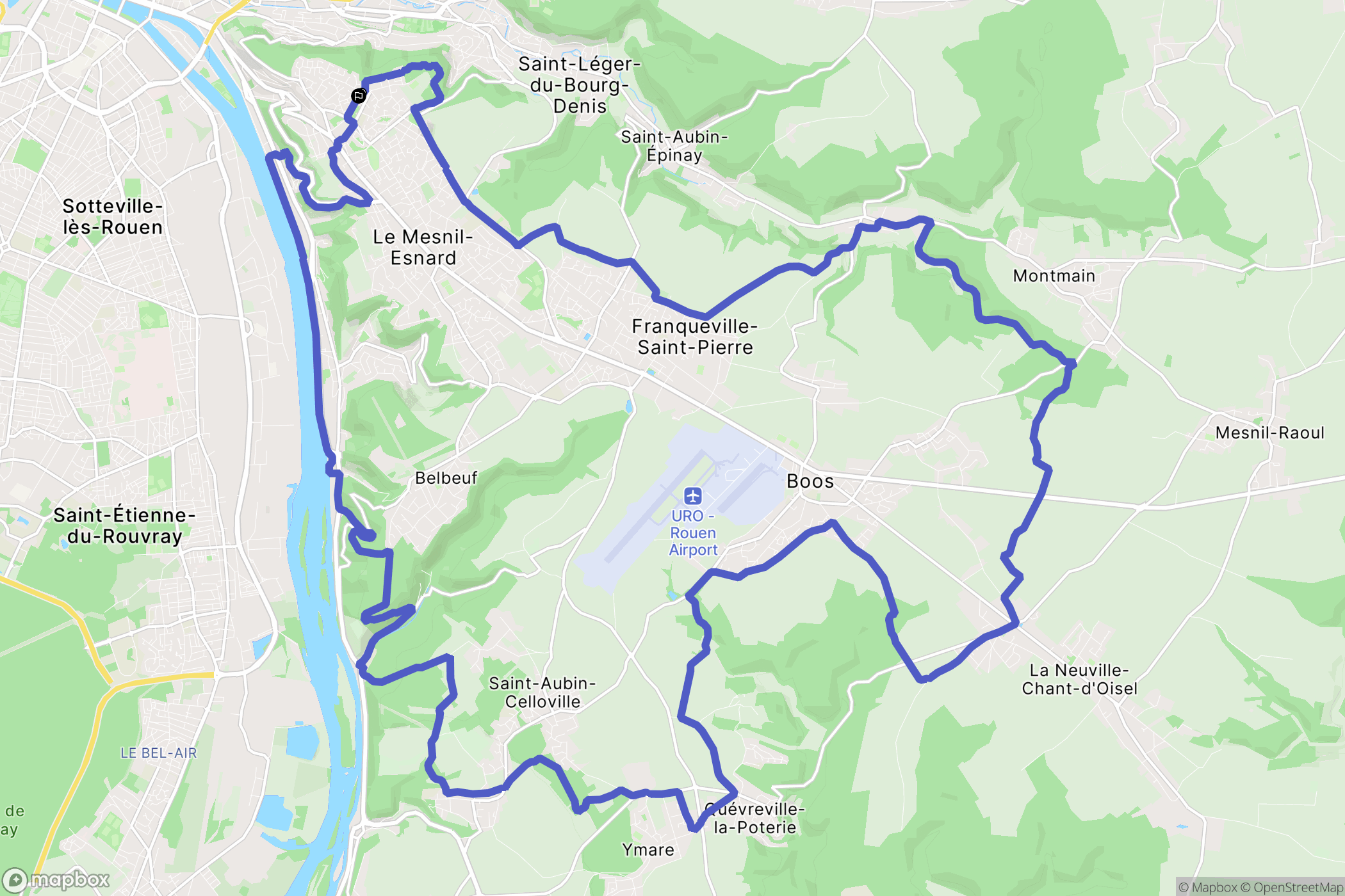 Bonsecours : carte du parcours de randonnée - France