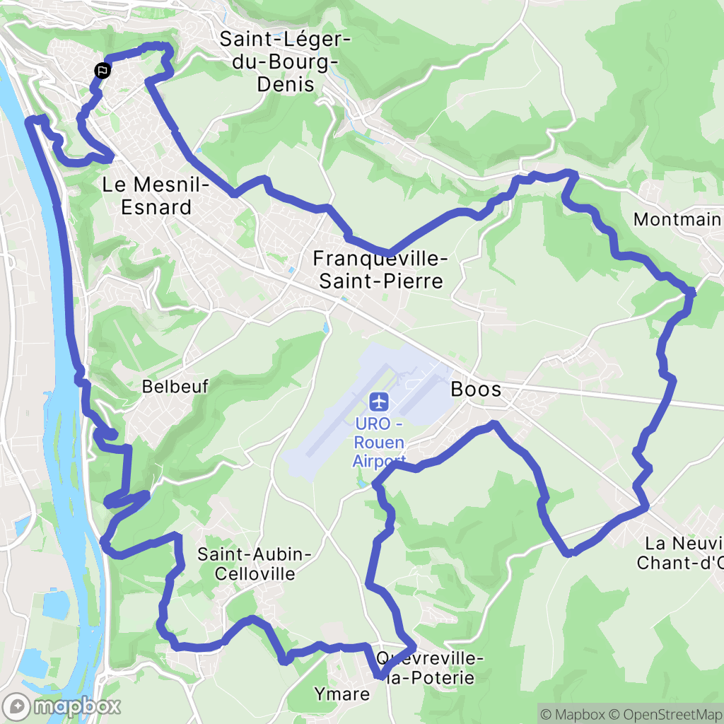 Bonsecours : carte du parcours de randonnée - France