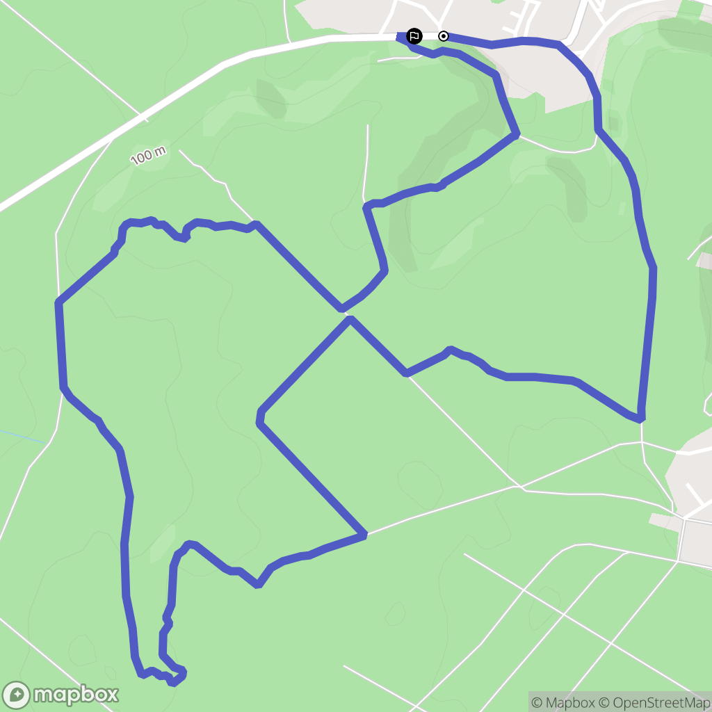 Tracy-le-Mont : carte du parcours de randonnée - France