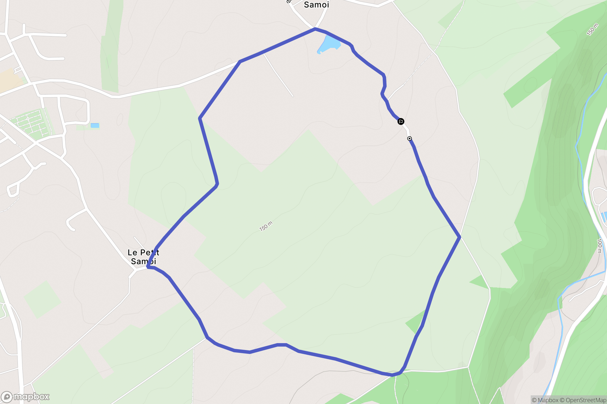 Saint-Pierre-du-Regard : carte du parcours de randonnée - France