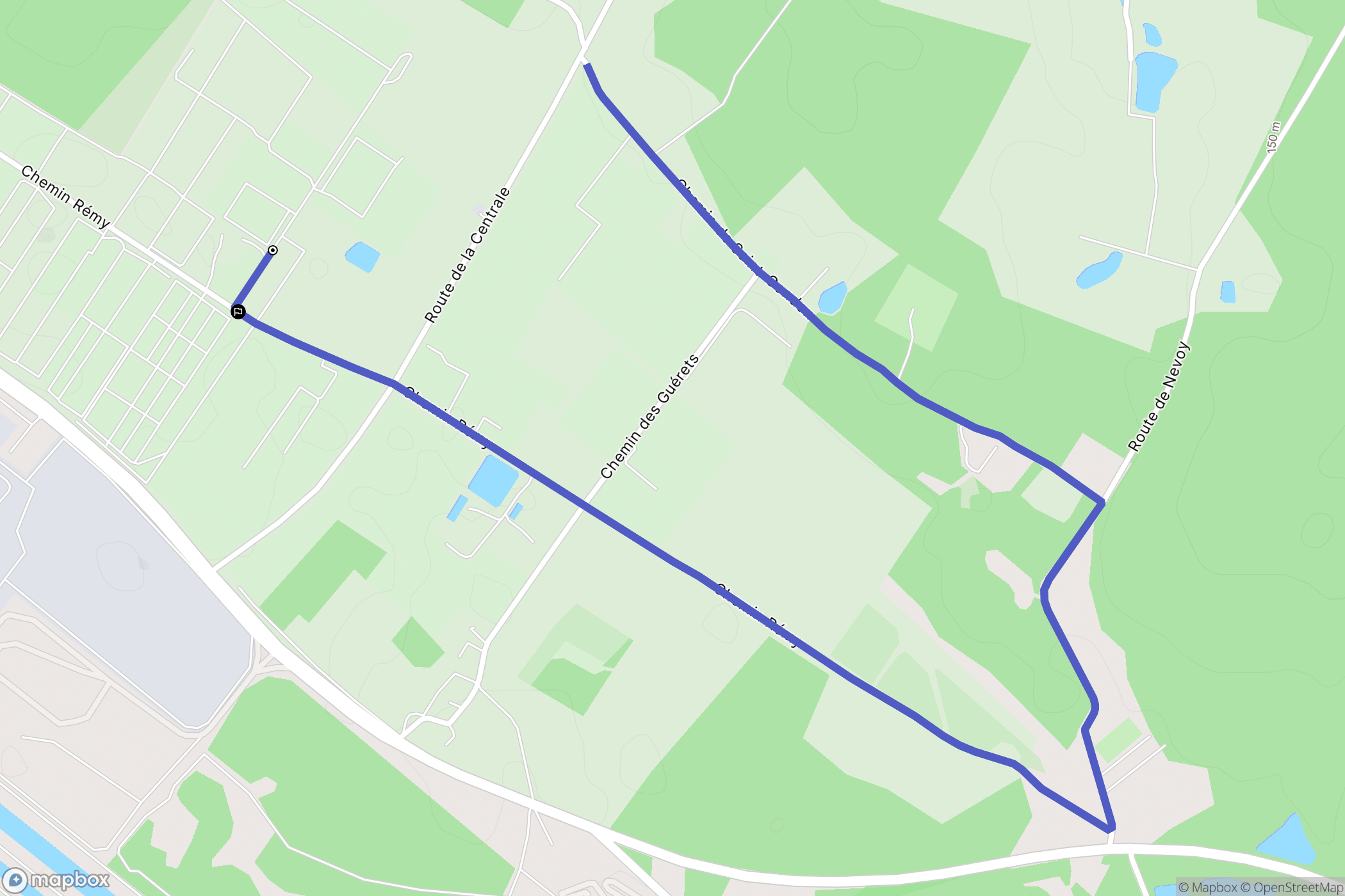 Dampierre-en-Burly : carte du parcours de randonnée - France