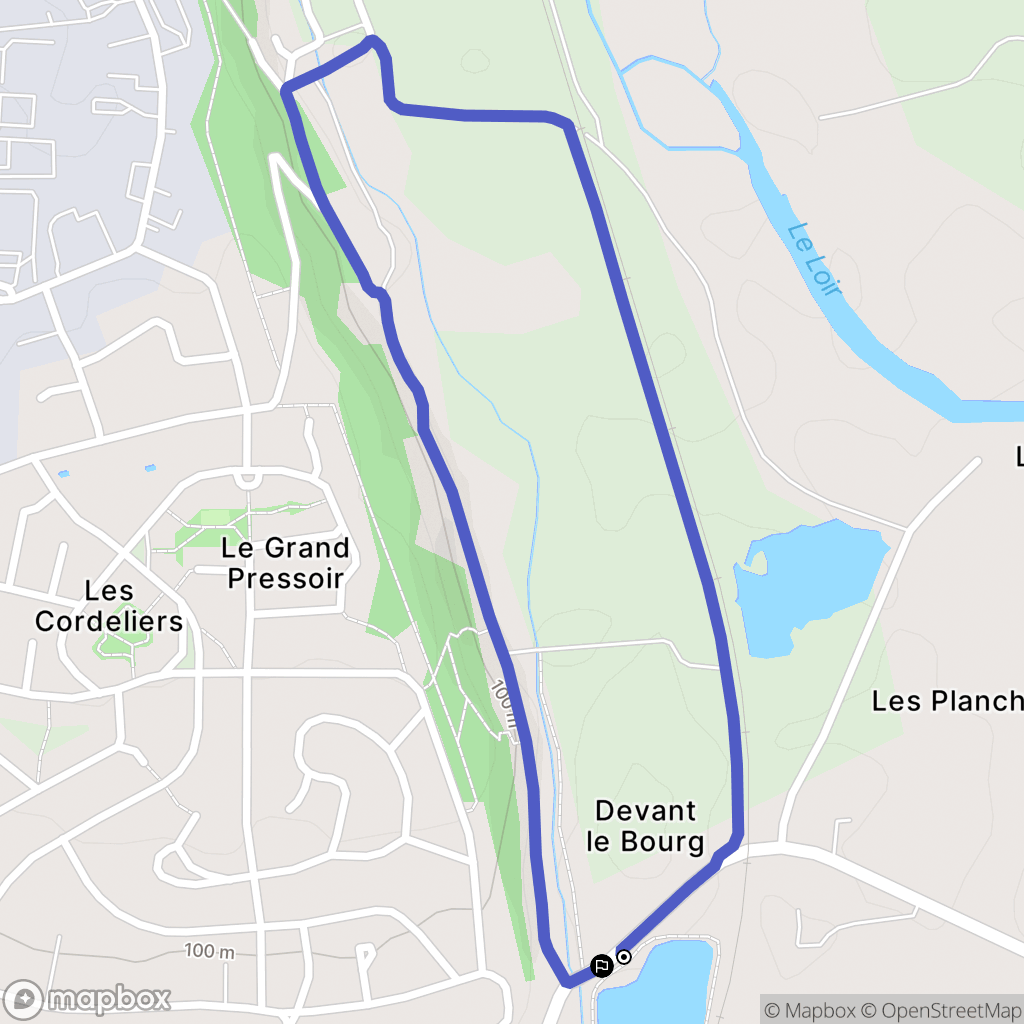 Saint-Ouen : carte du parcours de randonnée - France