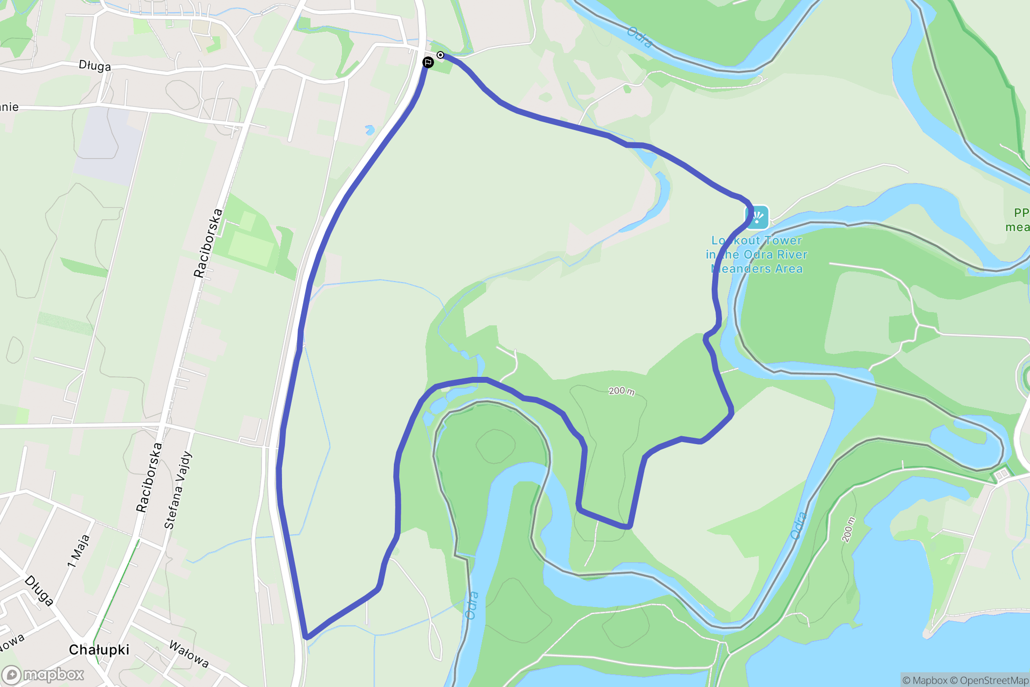 Zabełków: mapa trasy - Poland