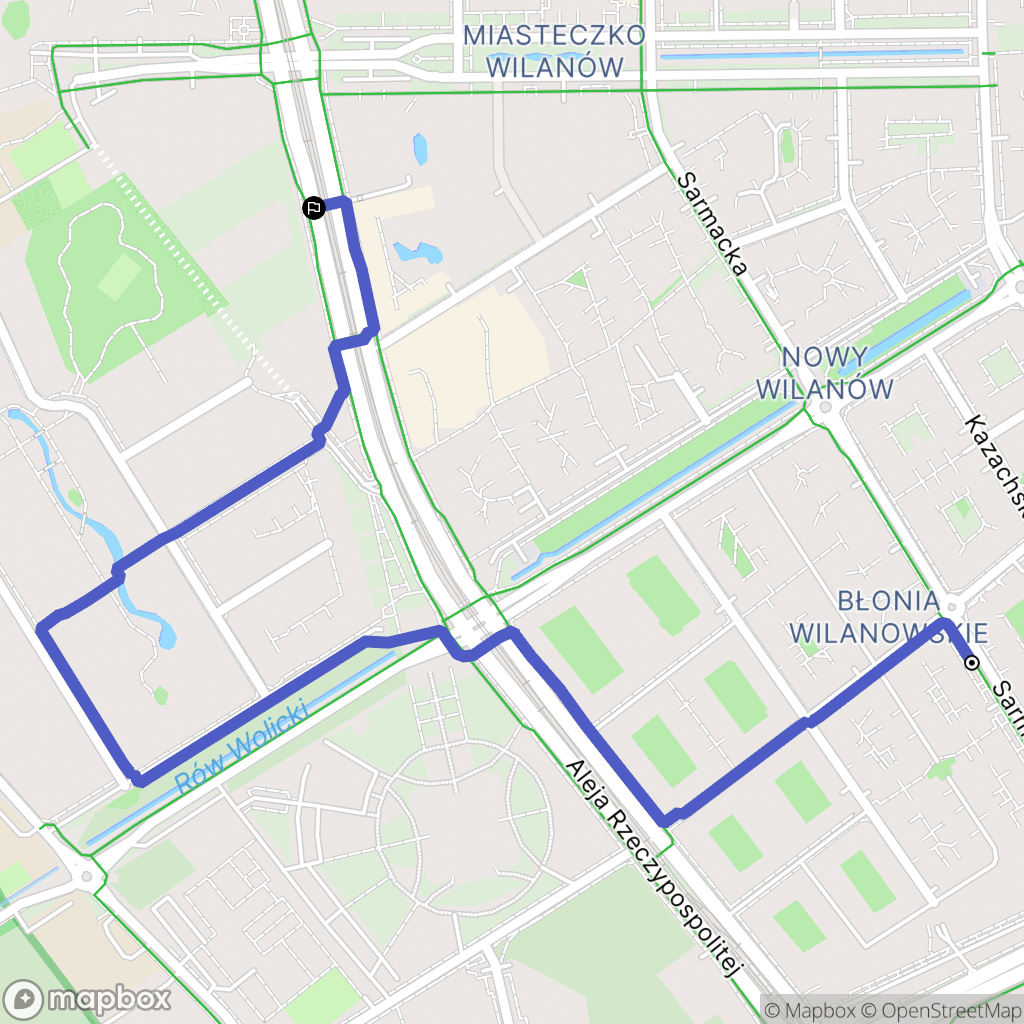 Warszawa: mapa trasy - Poland