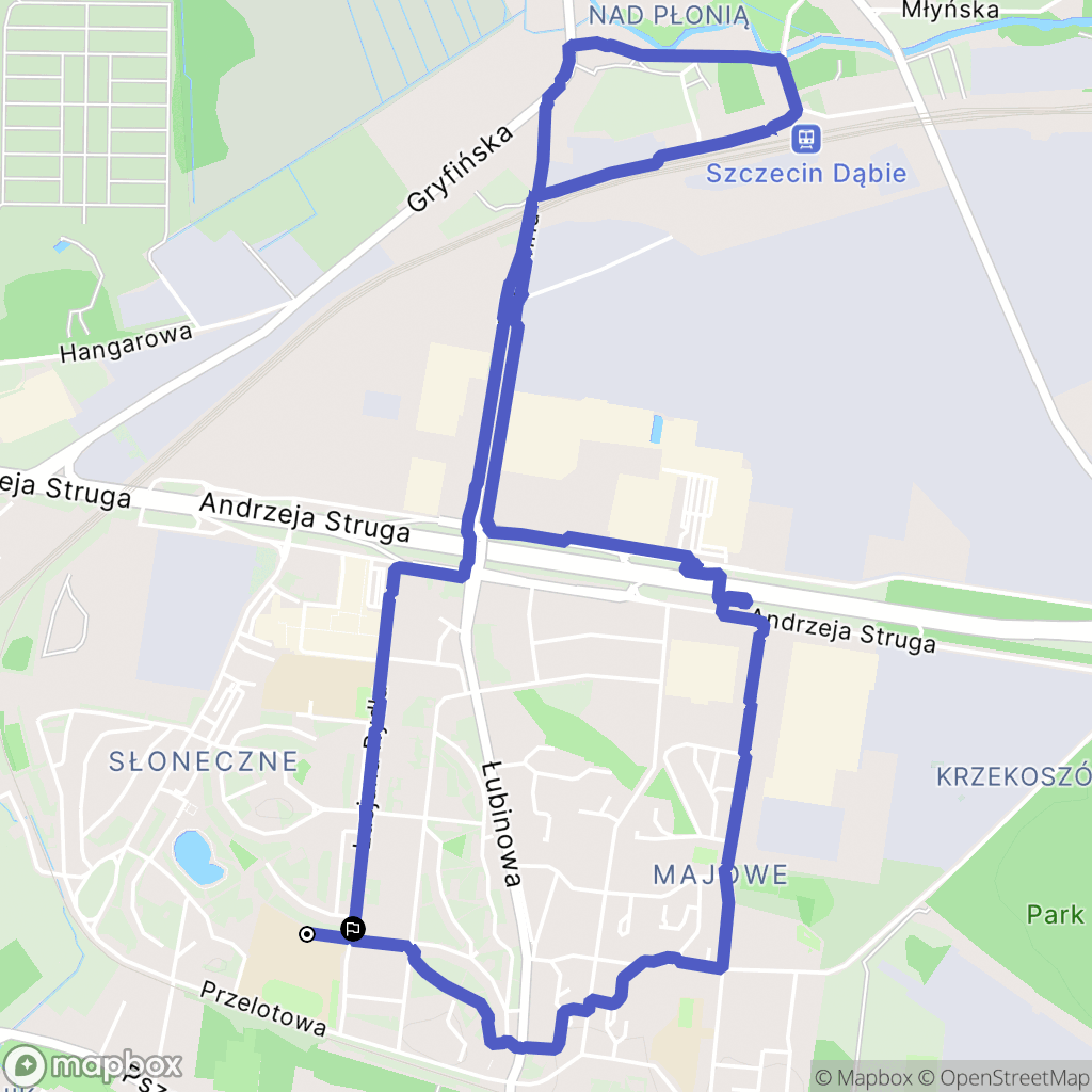 Szczecin: mapa trasy - Poland