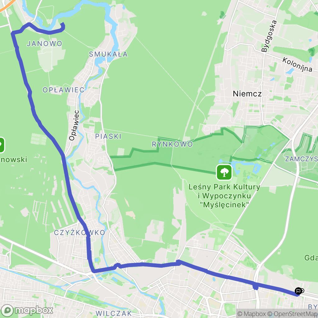Bydgoszcz: mapa trasy - Poland