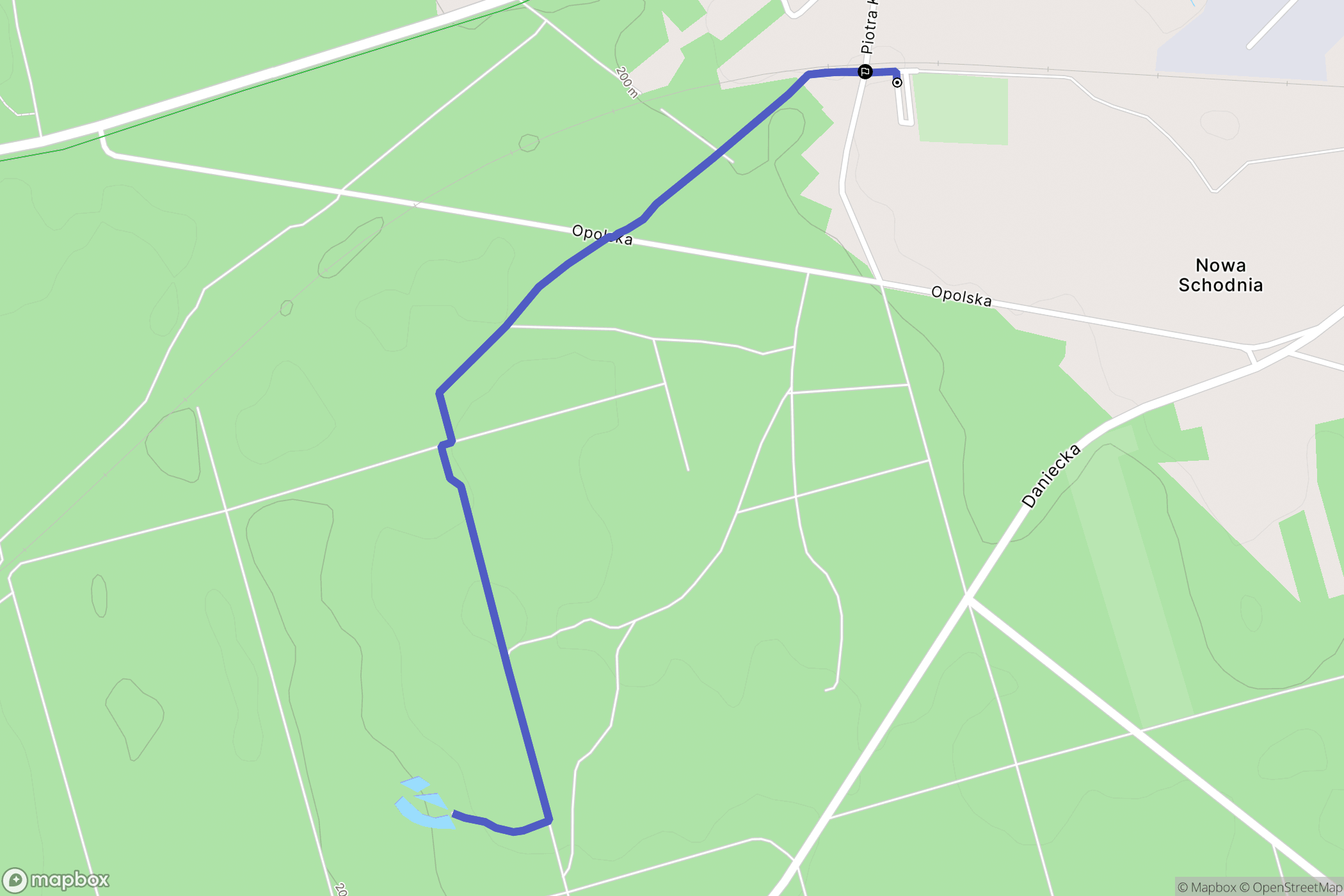 Schodnia: mapa trasy - Poland