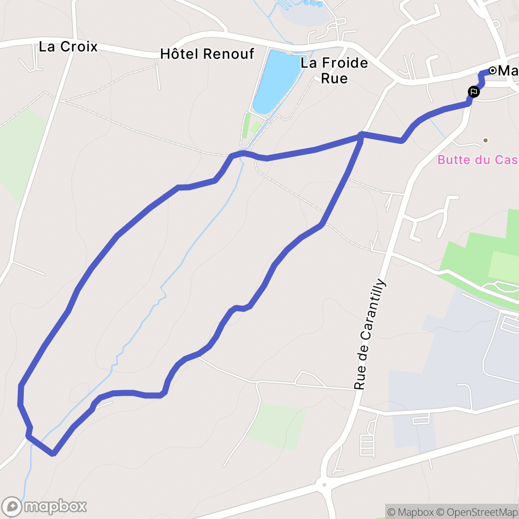 Marigny-Le-Lozon : carte du parcours de randonnée - France