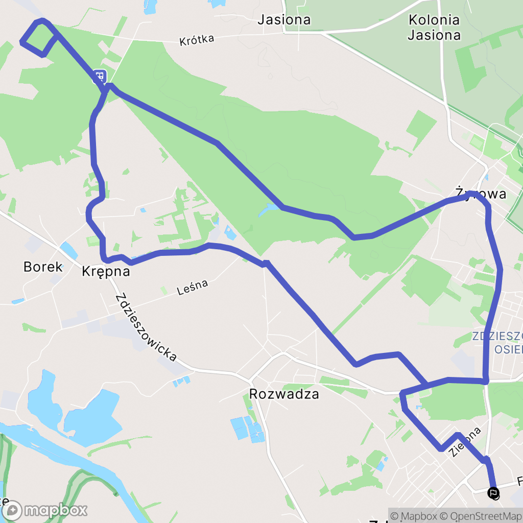Zdzieszowice: mapa trasy - Poland