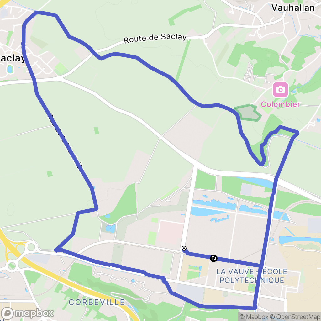 Palaiseau : carte du parcours de randonnée - France