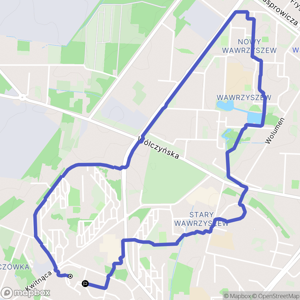 Warszawa: mapa trasy - Poland