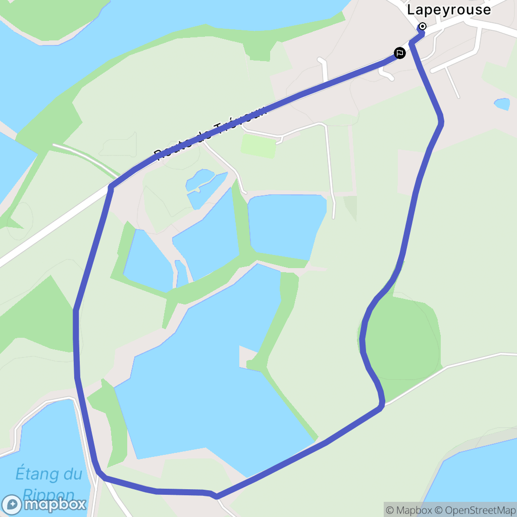 Lapeyrouse : carte du parcours de randonnée - France
