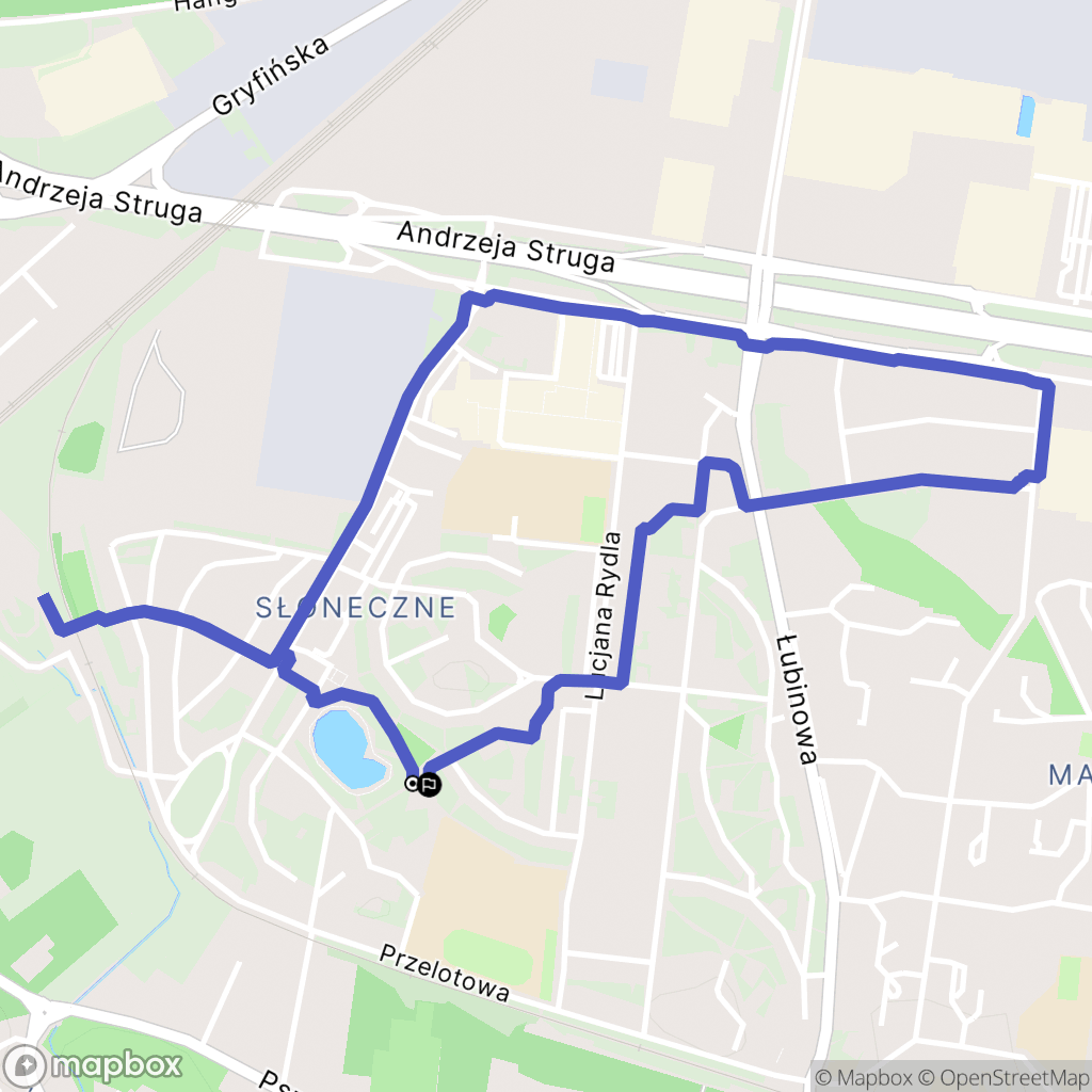 Szczecin: mapa trasy - Poland