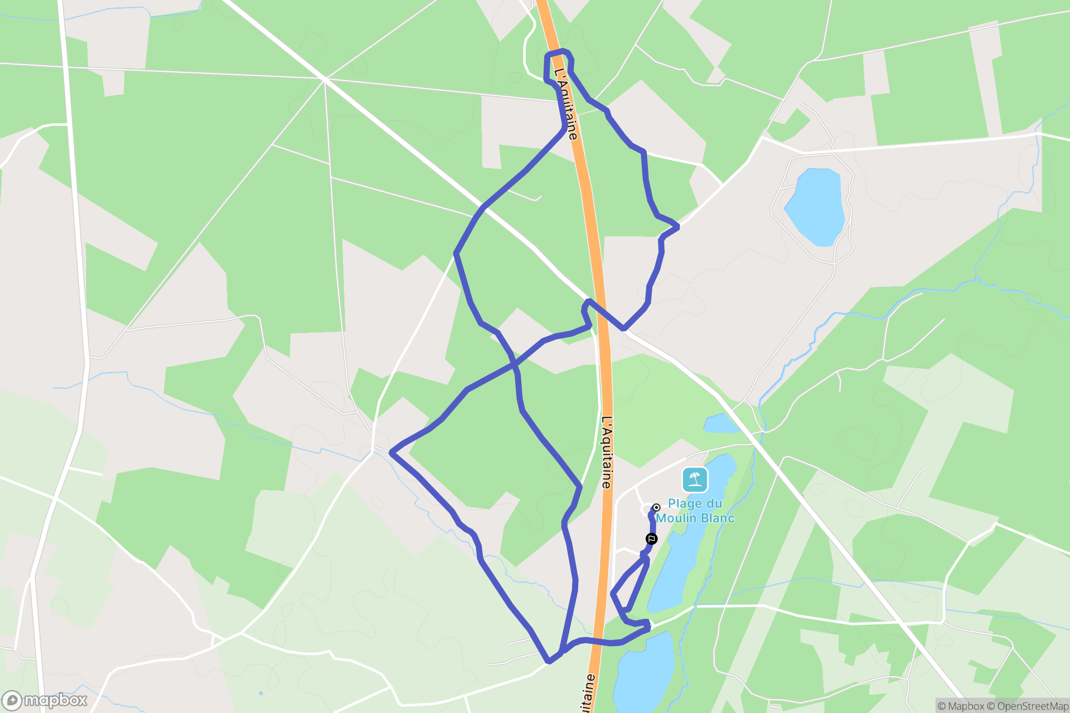 Saint-Christoly-de-Blaye : carte du parcours de randonnée - France