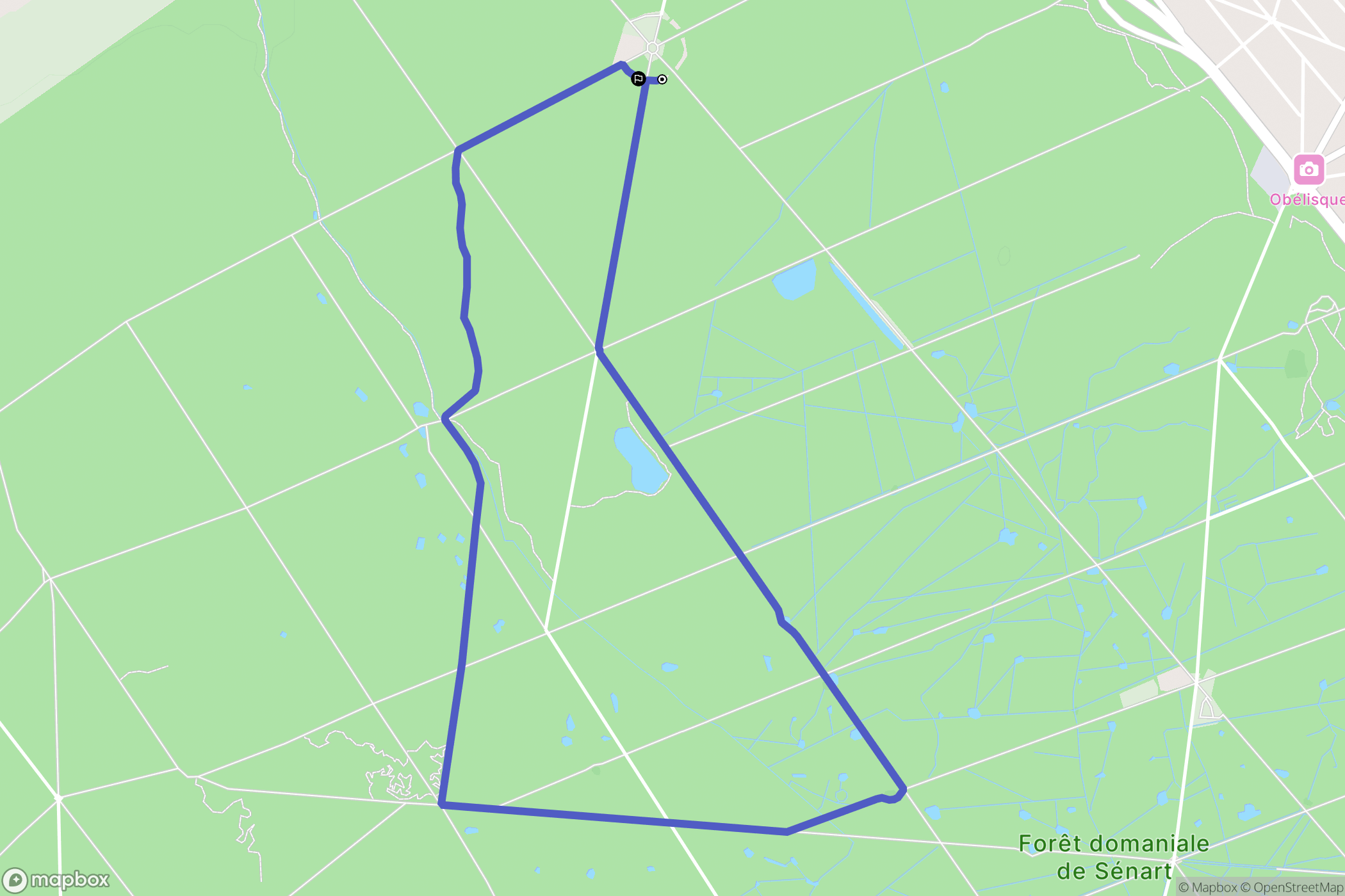 Montgeron : carte du parcours de randonnée - France