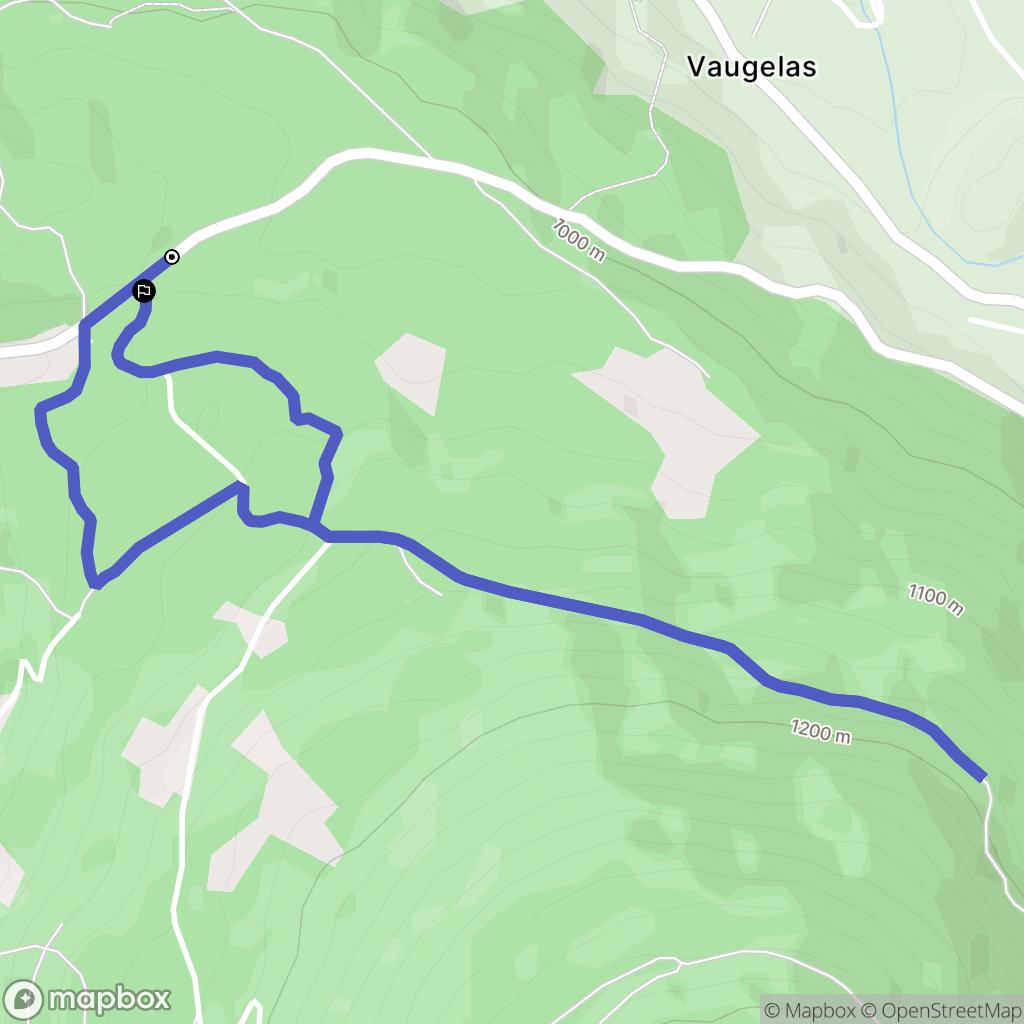 Sainte-Agnès : carte du parcours de randonnée - France