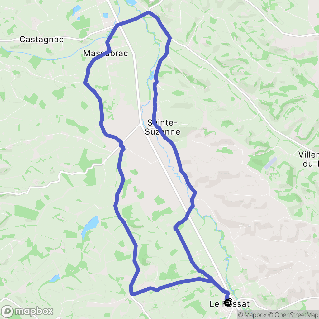 Le Fossat : carte du parcours de randonnée - France