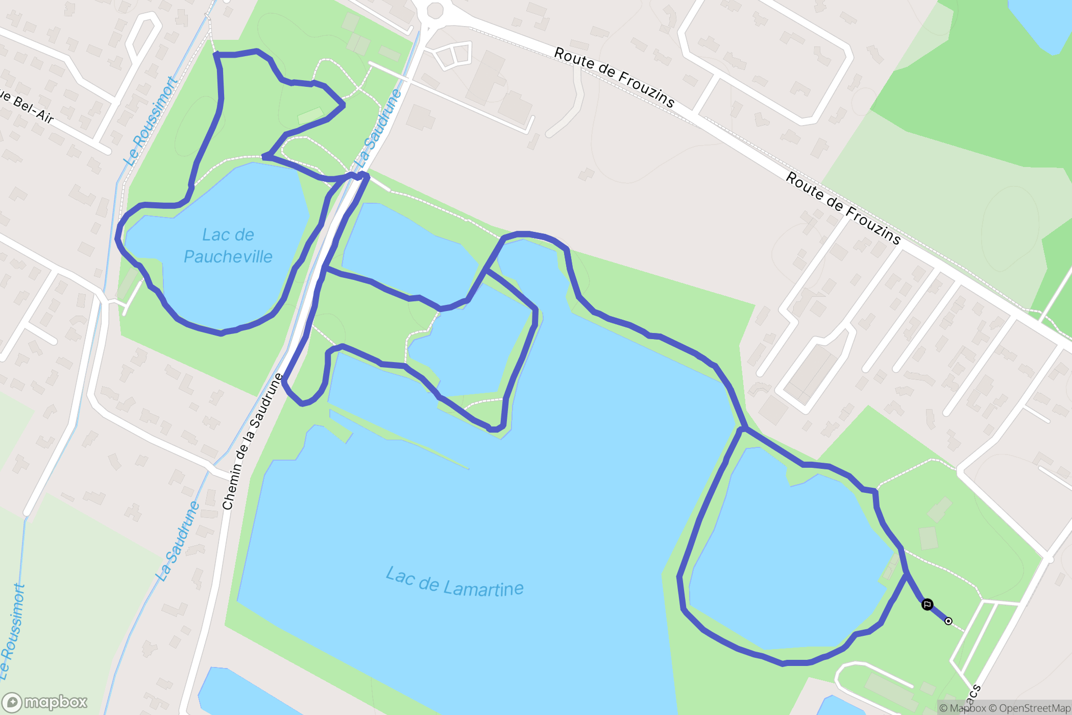 Roques : carte du parcours de randonnée - France