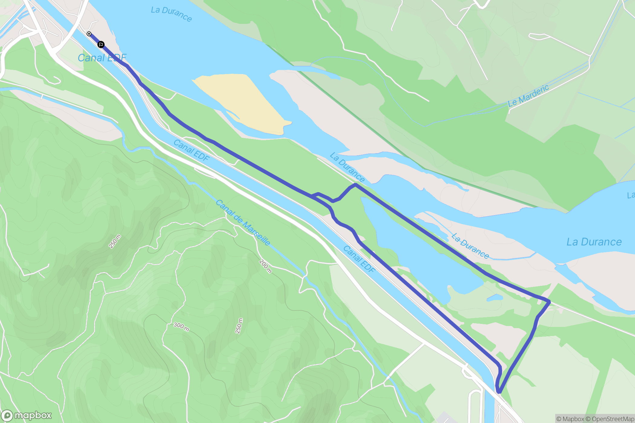 La Roque-d'Anthéron : carte du parcours de randonnée - France