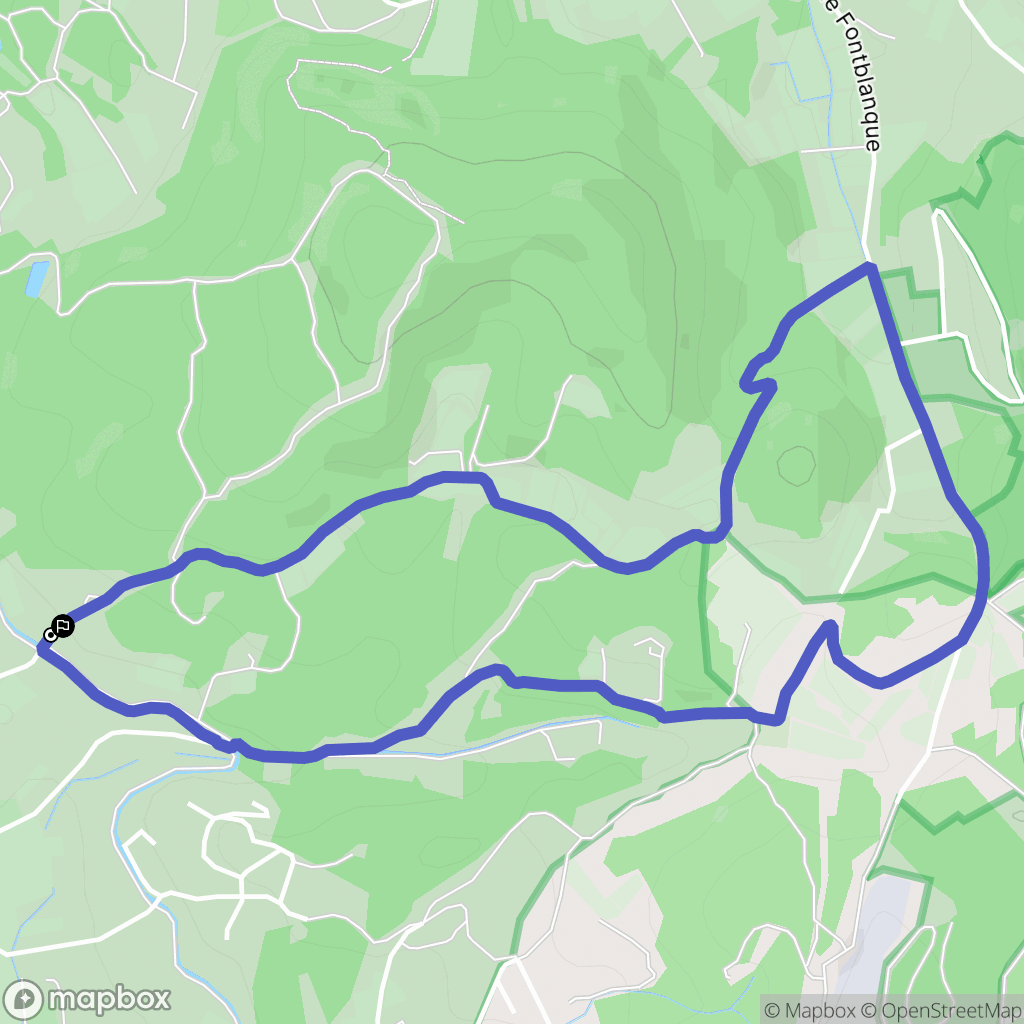 Velleron : carte du parcours de randonnée - France