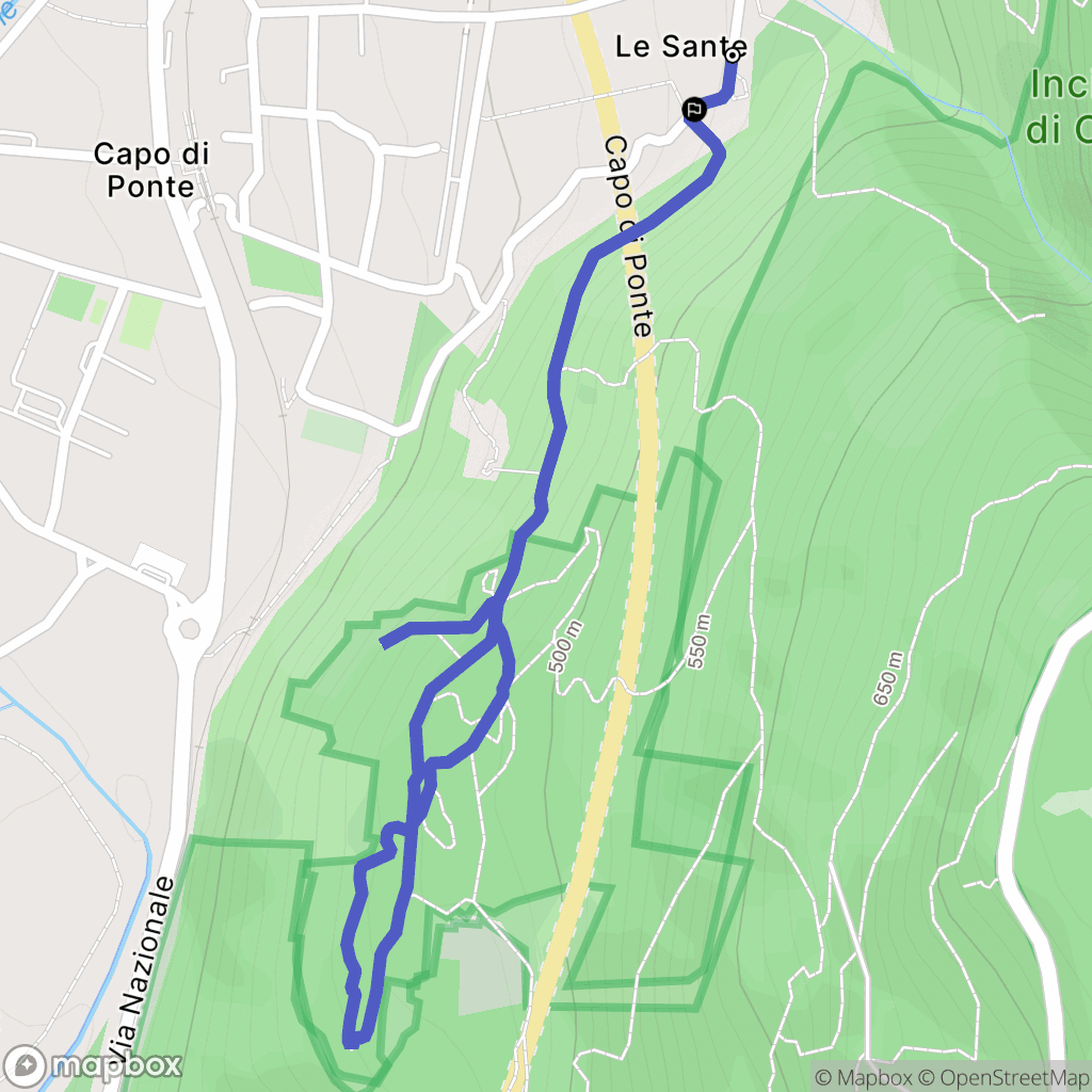 Capo di Ponte : carte du parcours de randonnée - Italy