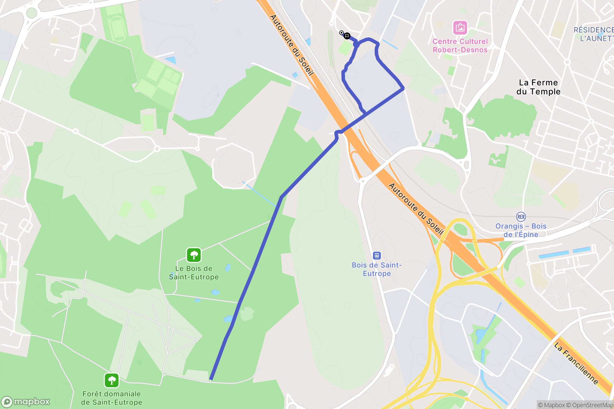 Grigny : carte du parcours de randonnée - France