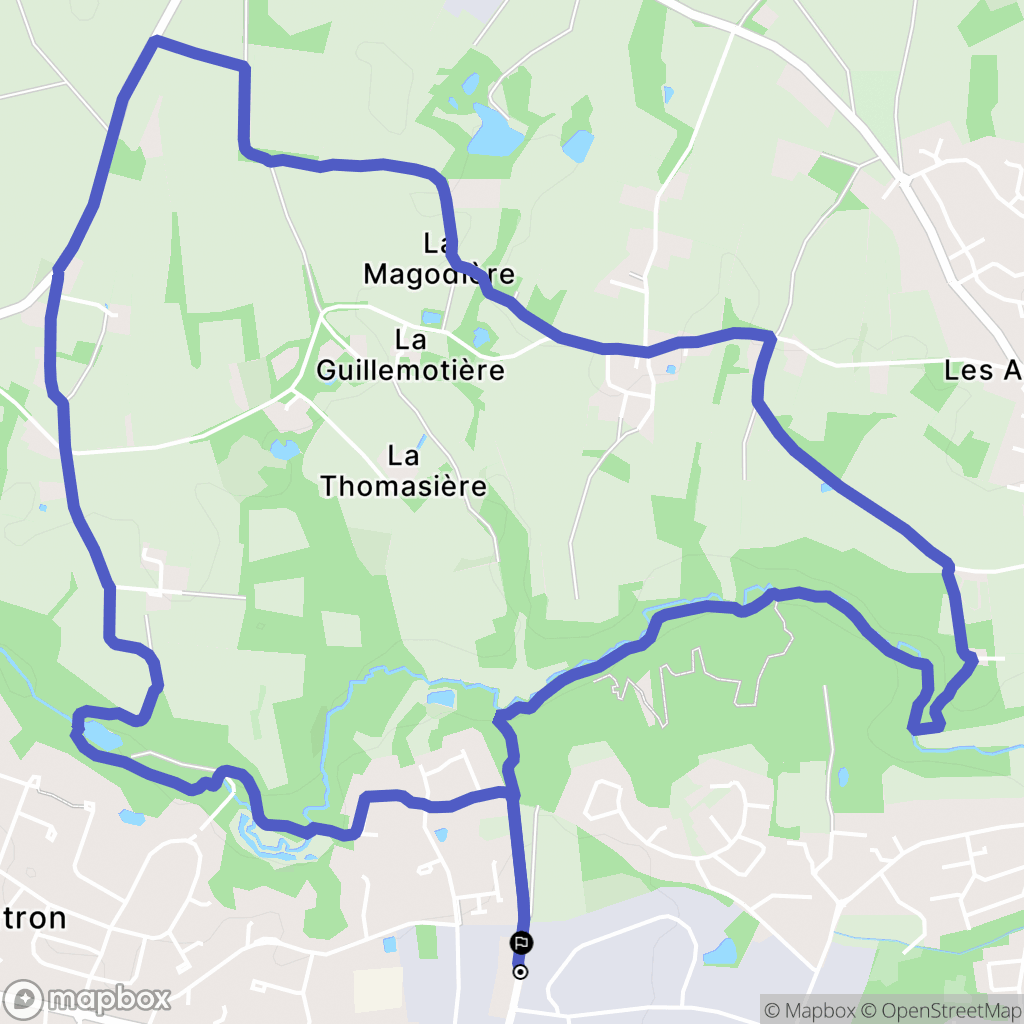 Sautron : carte du parcours de randonnée - France