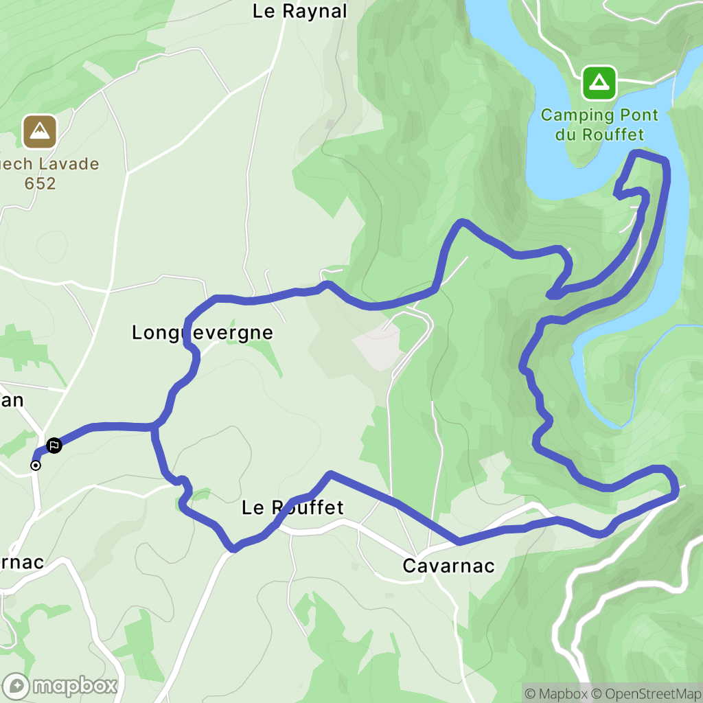 Arnac : carte du parcours de randonnée - France