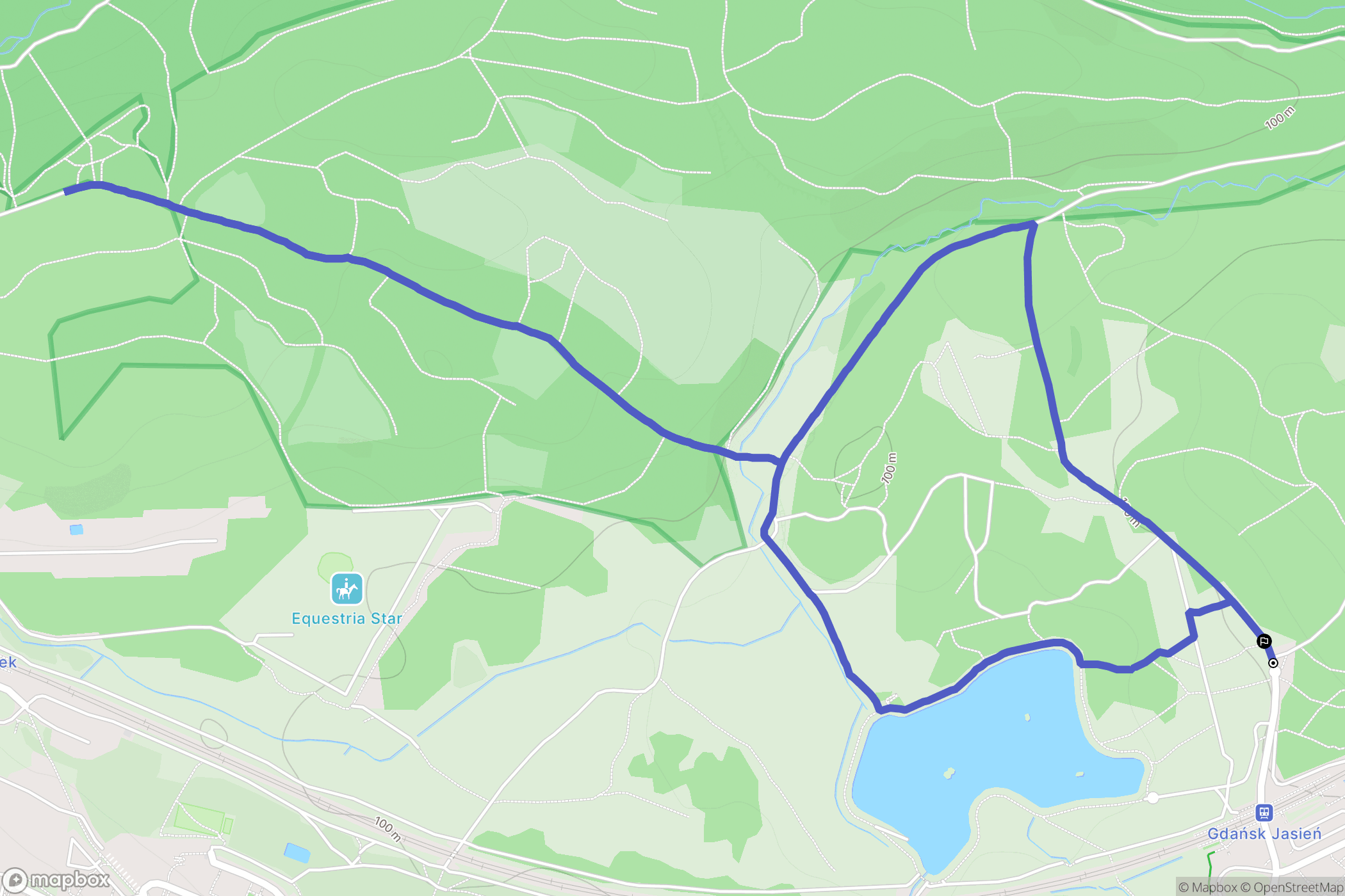 Gdańsk: mapa trasy - Poland