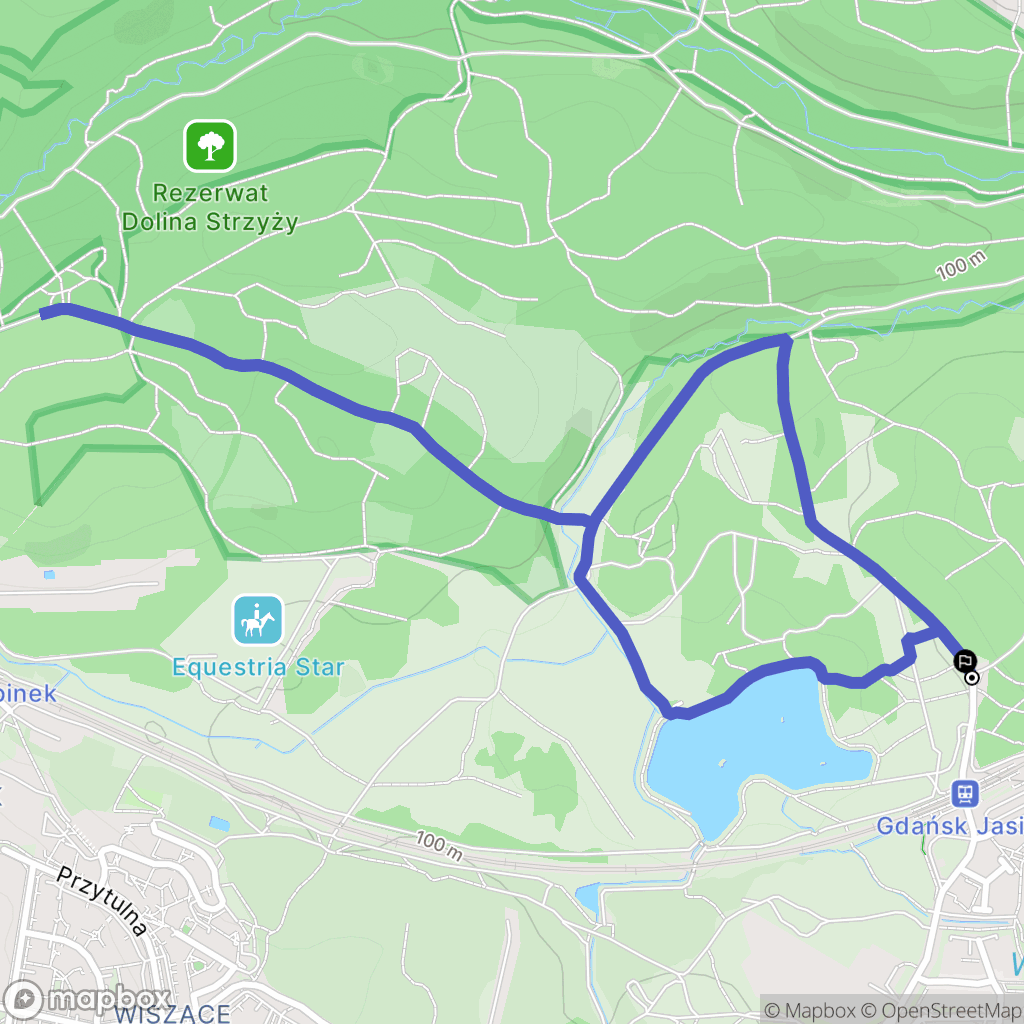 Gdańsk: mapa trasy - Poland