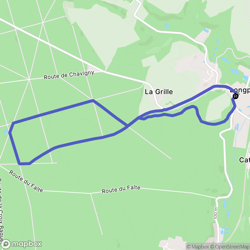 Longpont : carte du parcours de randonnée - France