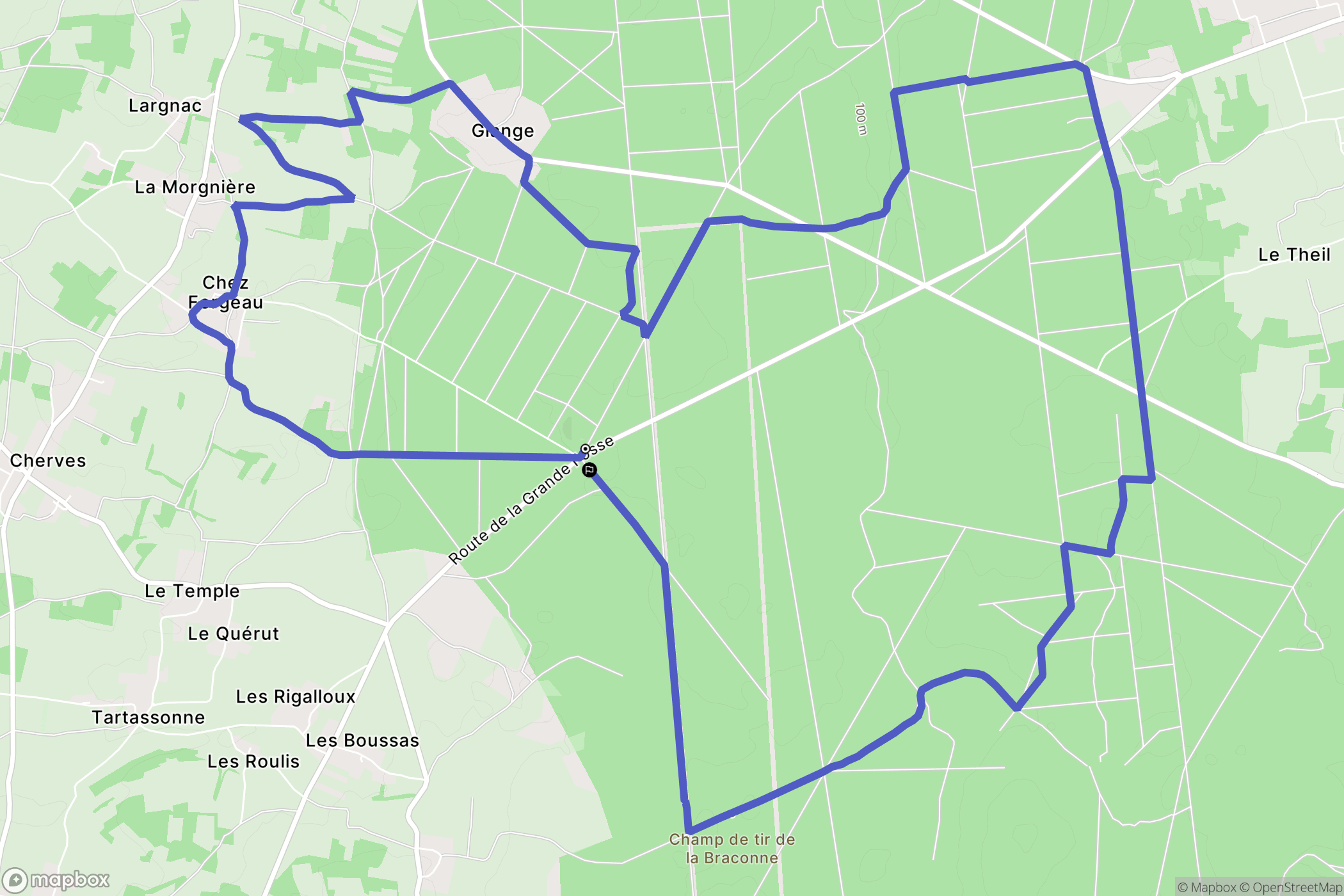 Brie : carte du parcours de randonnée - France