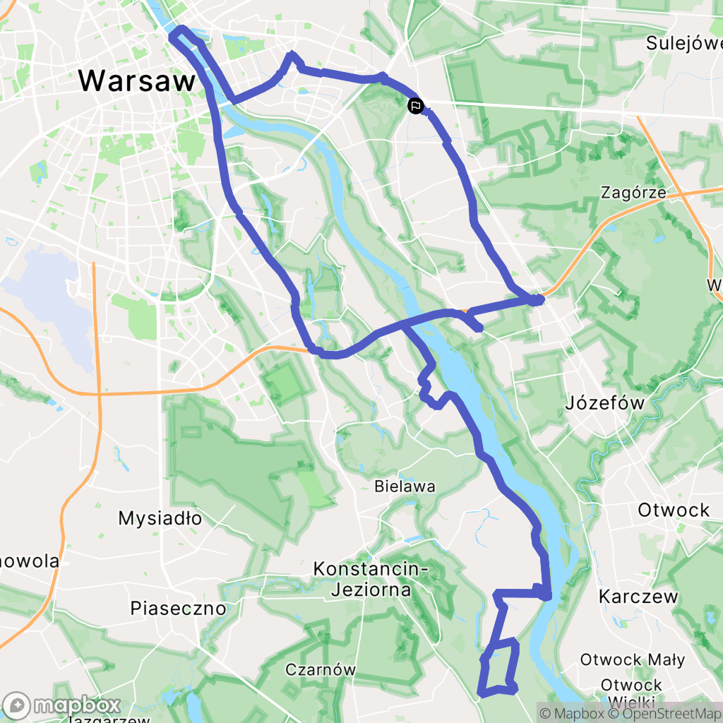 Warszawa: mapa trasy - Poland