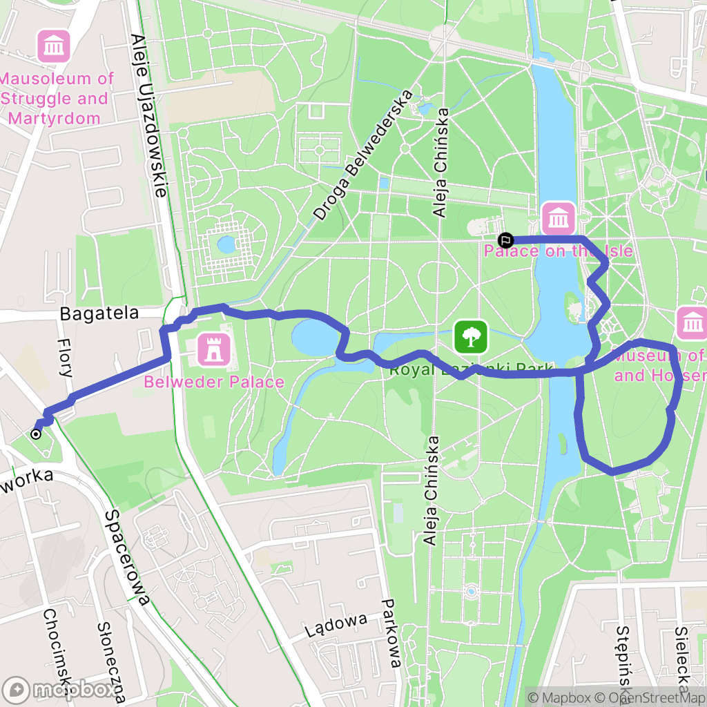 Warszawa: mapa trasy - Poland
